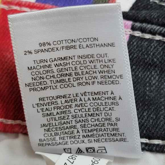 Express Shortie Extra High Rise Short Fun Colorful Horizontal Stripes - … - Picture 5 of 8